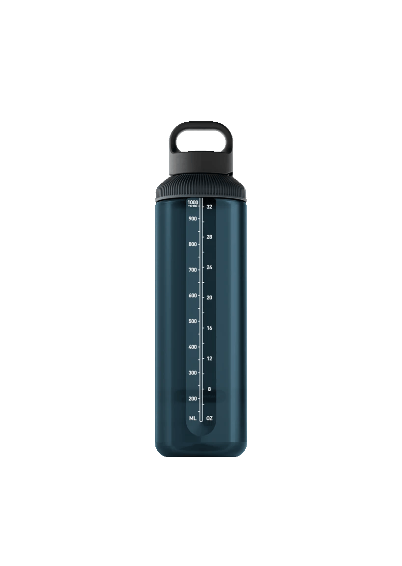 GoBottle rotating to show its lid, handle and measurement markings